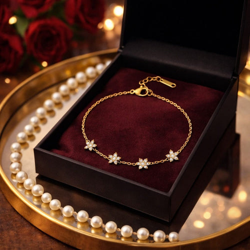 Shoperly B-188 18k Gold Plated Stainless Steel Tarnish Free Waterproof Female Jewellery Like