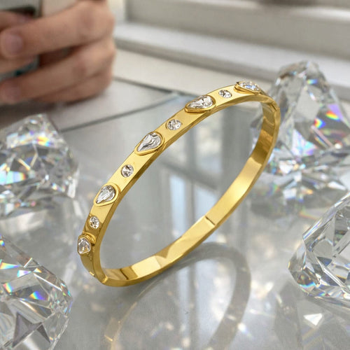 Shoperly B-191 18k Gold Plated Stainless Steel Tarnish Free Waterproof Female Jewellery