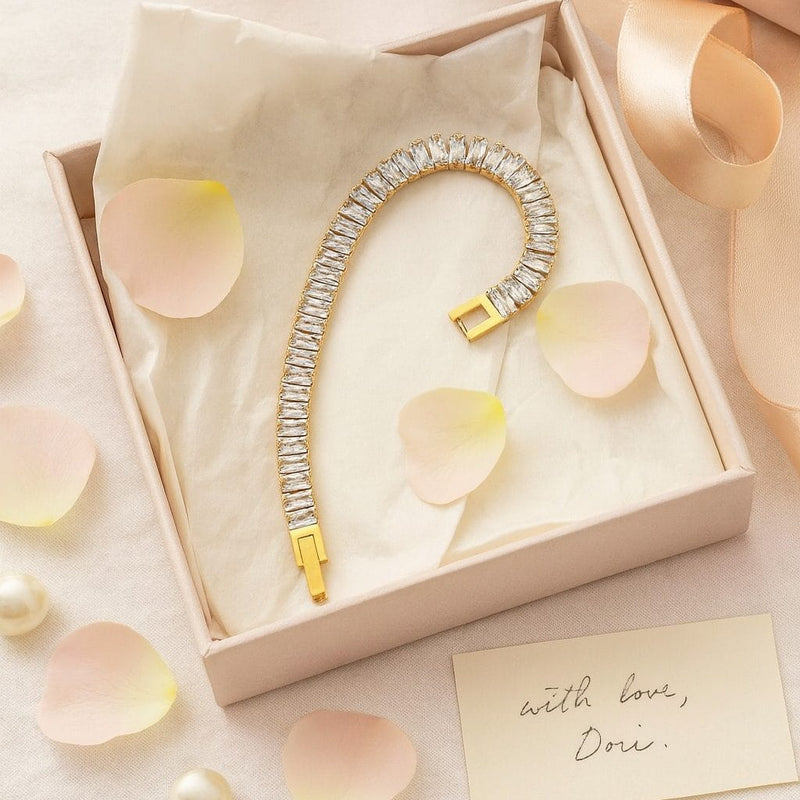 Shoperly B-54 18k Gold Plated Stainless Steel Tarnish Free Waterproof Female Jewellery