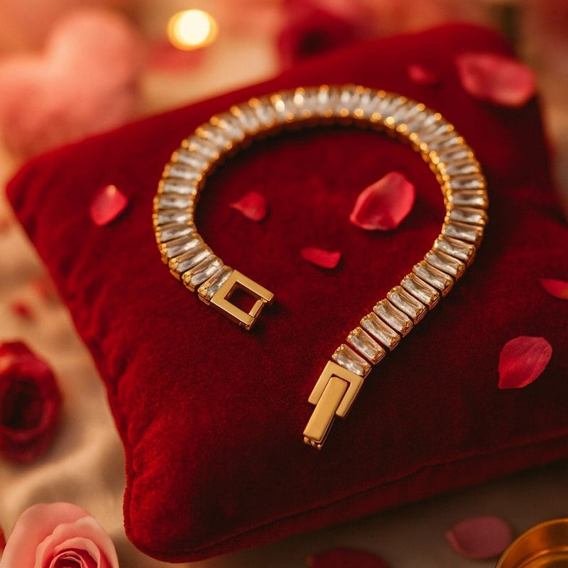Shoperly B-54 18k Gold Plated Stainless Steel Tarnish Free Waterproof Female Jewellery