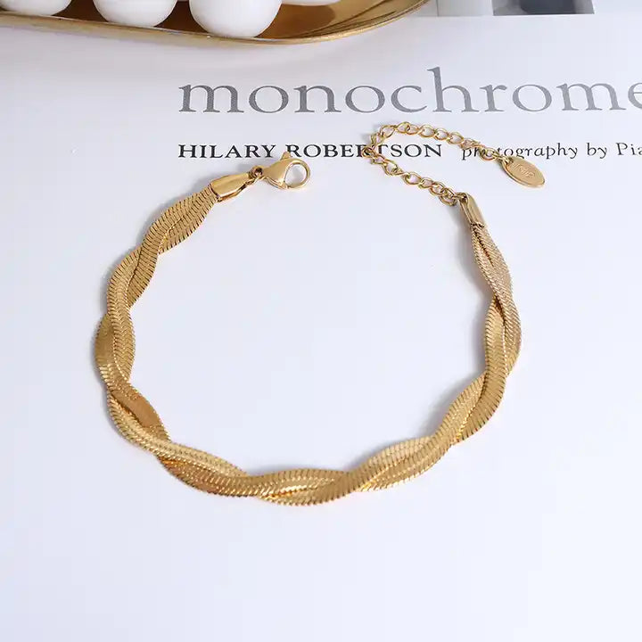 Shoperly B-58 18k Gold Plated Stainless Steel Tarnish Free Waterproof Female Jewellery