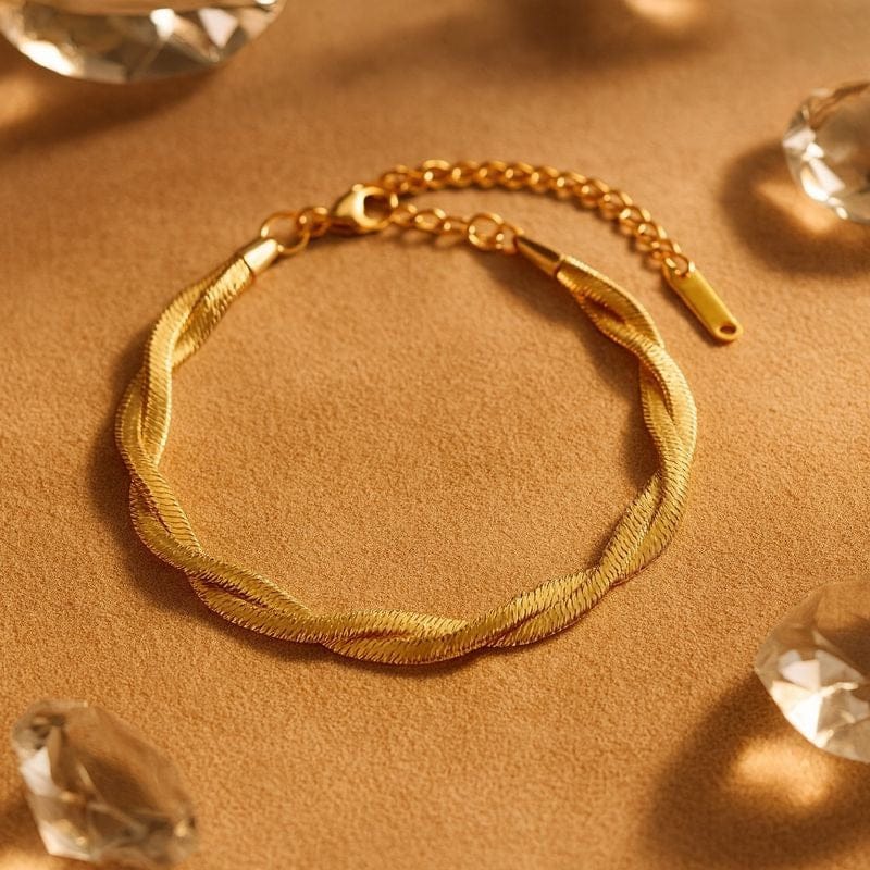 Shoperly B-58 18k Gold Plated Stainless Steel Tarnish Free Waterproof Female Jewellery