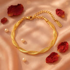Shoperly B-58 18k Gold Plated Stainless Steel Tarnish Free Waterproof Female Jewellery