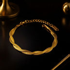 Shoperly B-58 18k Gold Plated Stainless Steel Tarnish Free Waterproof Female Jewellery
