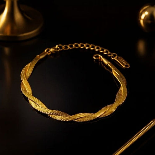 Shoperly B-58 18k Gold Plated Stainless Steel Tarnish Free Waterproof Female Jewellery