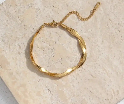 Shoperly B-58 18k Gold Plated Stainless Steel Tarnish Free Waterproof Female Jewellery