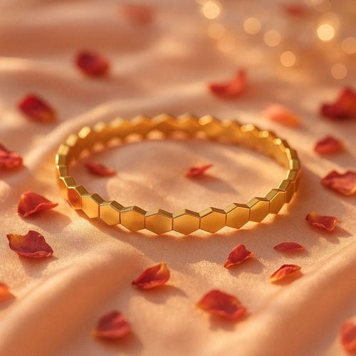 Shoperly B-59 18k Gold Plated Stainless Steel Tarnish Free Waterproof Female Jewellery