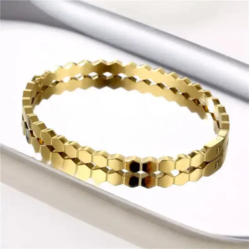 Shoperly B-59 18k Gold Plated Stainless Steel Tarnish Free Waterproof Female Jewellery