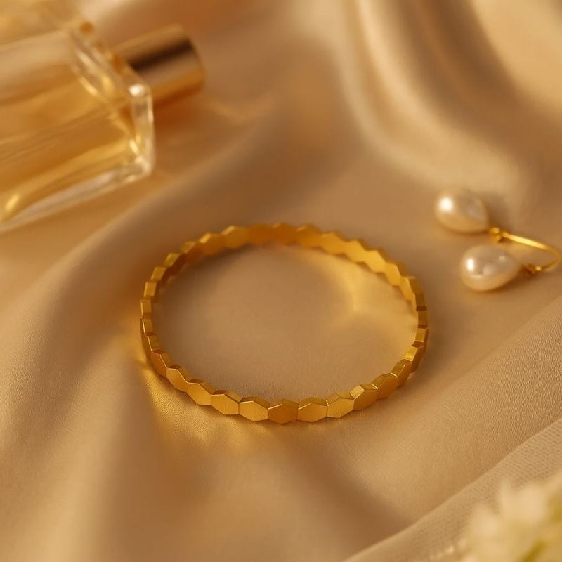 Shoperly B-59 18k Gold Plated Stainless Steel Tarnish Free Waterproof Female Jewellery