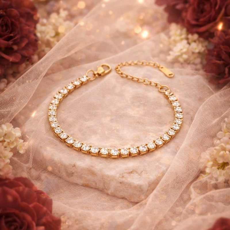 Shoperly B-63 18k Gold Plated Stainless Steel Tarnish Free Waterproof Female Jewellery