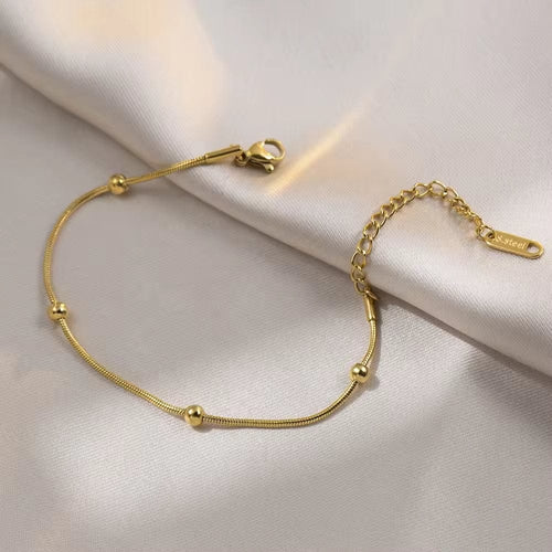 Shoperly B-65 18k Gold Plated Stainless Steel Tarnish Free Waterproof Female Jewellery