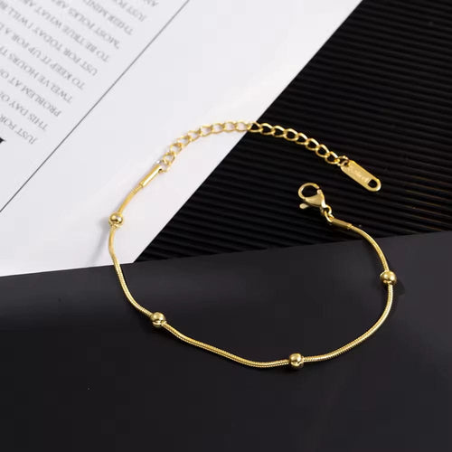 Shoperly B-65 18k Gold Plated Stainless Steel Tarnish Free Waterproof Female Jewellery