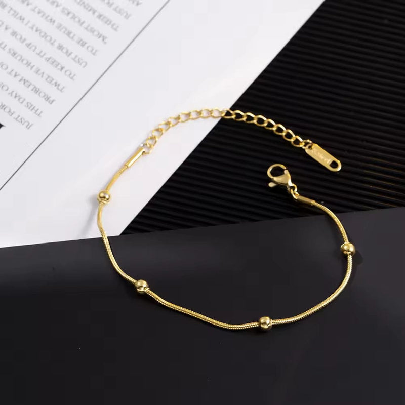 Shoperly B-65 18k Gold Plated Stainless Steel Tarnish Free Waterproof Female Jewellery