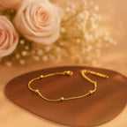 Shoperly B-65 18k Gold Plated Stainless Steel Tarnish Free Waterproof Female Jewellery