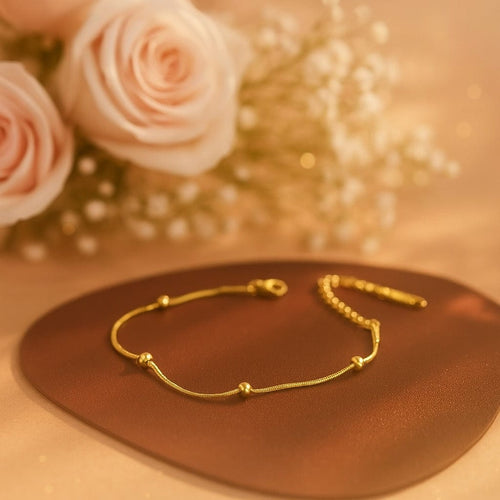 Shoperly B-65 18k Gold Plated Stainless Steel Tarnish Free Waterproof Female Jewellery