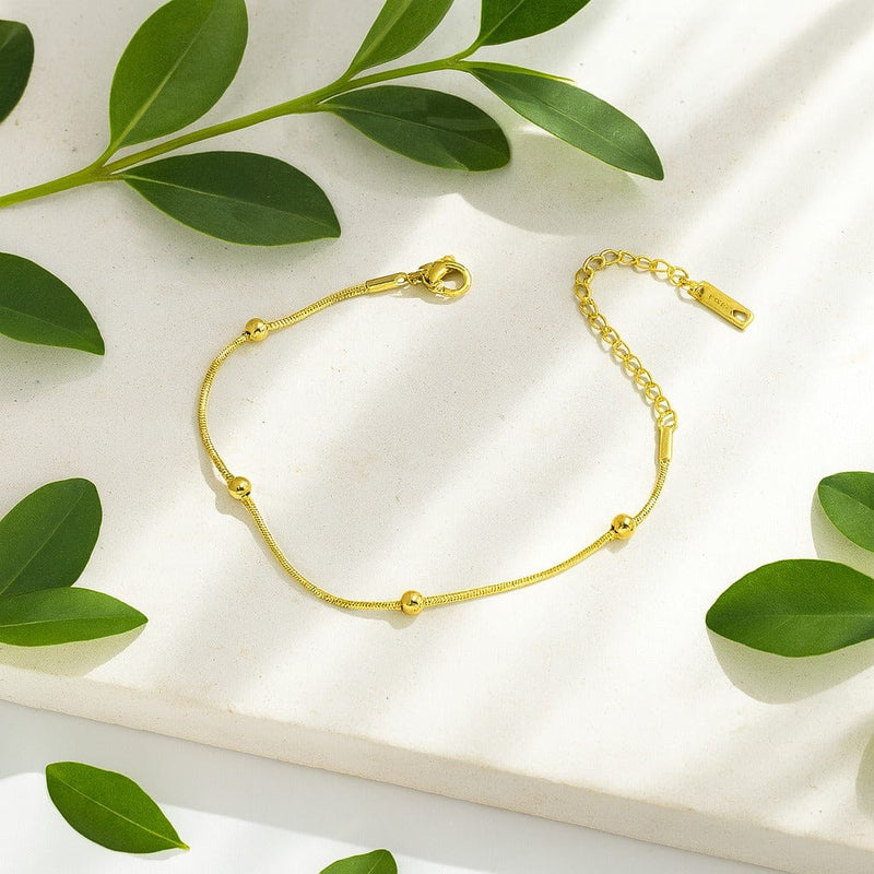 Shoperly B-65 18k Gold Plated Stainless Steel Tarnish Free Waterproof Female Jewellery