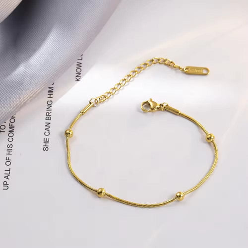 Shoperly B-65 18k Gold Plated Stainless Steel Tarnish Free Waterproof Female Jewellery