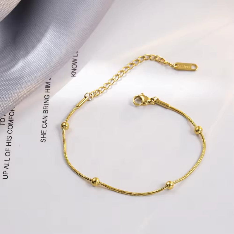Shoperly B-65 18k Gold Plated Stainless Steel Tarnish Free Waterproof Female Jewellery