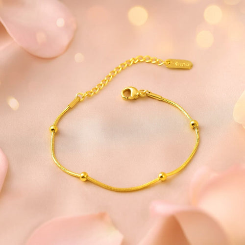 Shoperly B-65 18k Gold Plated Stainless Steel Tarnish Free Waterproof Female Jewellery
