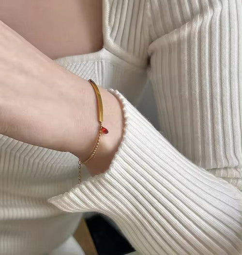 Shoperly B-68 18k Gold Plated Stainless Steel Tarnish Free Waterproof Female Jewellery