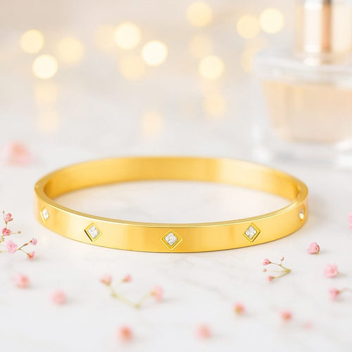 Shoperly B-75 18k Gold Plated Stainless Steel Tarnish Free Waterproof Female Jewellery
