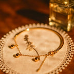 Shoperly B-77 18k Gold Plated Stainless Steel Tarnish Free Waterproof Female Jewellery