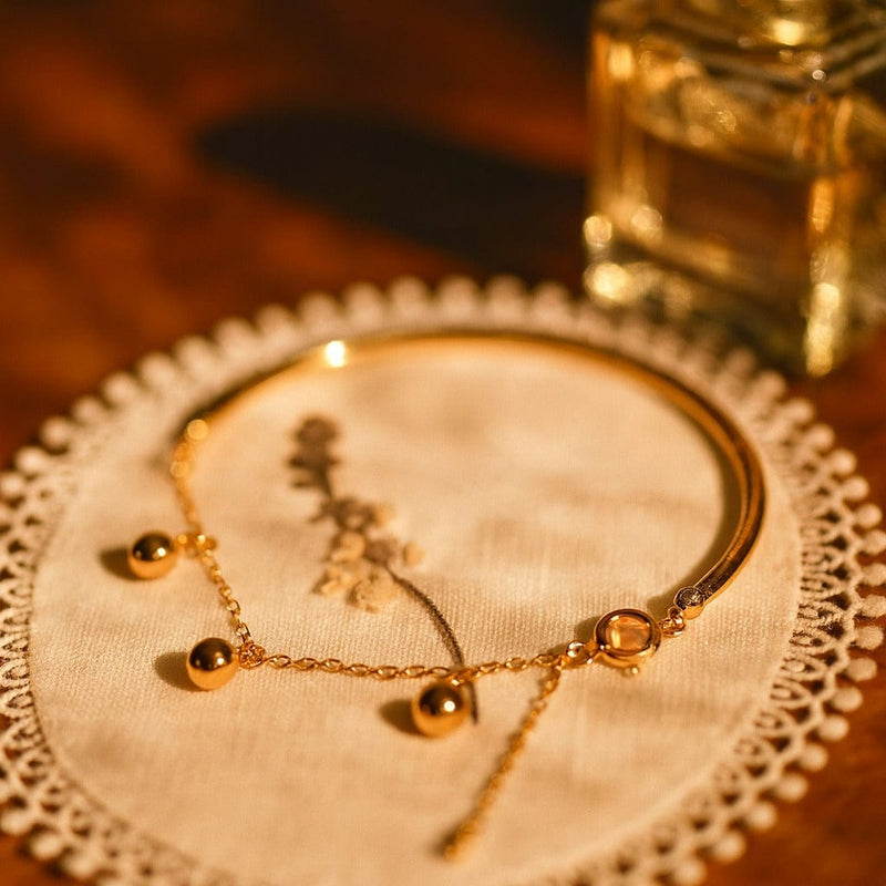 Shoperly B-77 18k Gold Plated Stainless Steel Tarnish Free Waterproof Female Jewellery