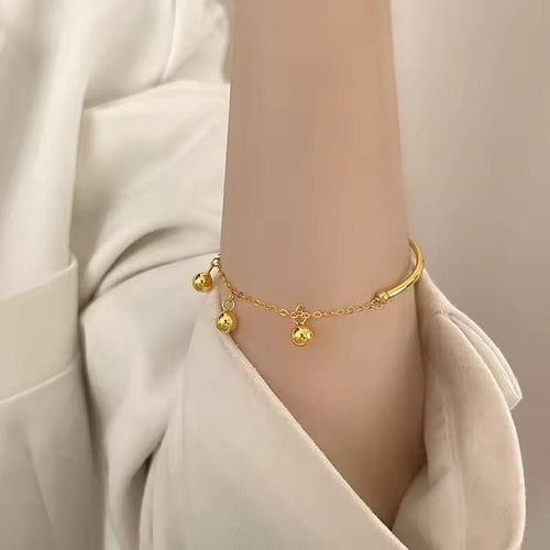 Shoperly B-77 18k Gold Plated Stainless Steel Tarnish Free Waterproof Female Jewellery