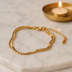 Shoperly B-79 18k Gold Plated Stainless Steel Tarnish Free Waterproof Female Jewellery