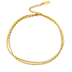 Shoperly B-79 18k Gold Plated Stainless Steel Tarnish Free Waterproof Female Jewellery