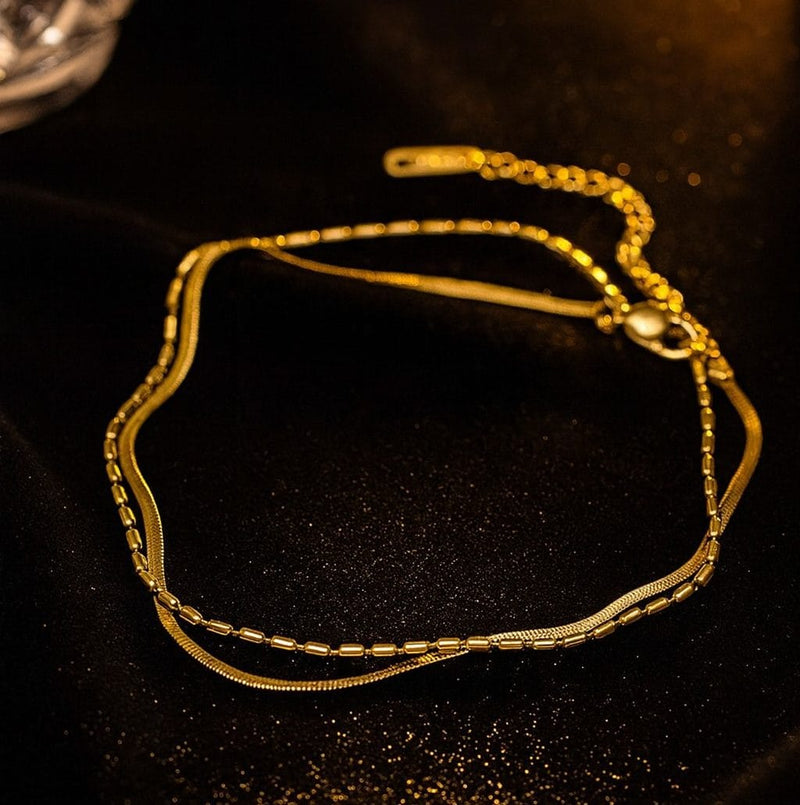 Shoperly B-79 18k Gold Plated Stainless Steel Tarnish Free Waterproof Female Jewellery