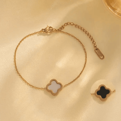 Shoperly B-83 (RIVERSIBLE)18k Gold Plated Stainless Steel Tarnish Free Waterproof Female Jewellery