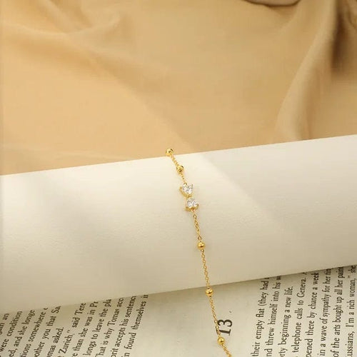Shoperly B-84  18k Gold Plated Stainless Steel Tarnish Free Waterproof Female Jewellery