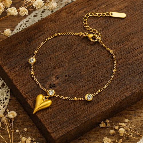 Shoperly B-86 18k Gold Plated Stainless Steel Tarnish Free Waterproof Female Jewellery