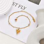 Shoperly B-86 18k Gold Plated Stainless Steel Tarnish Free Waterproof Female Jewellery