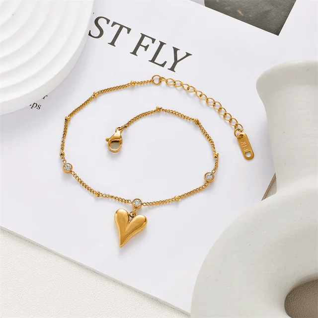 Shoperly B-86 18k Gold Plated Stainless Steel Tarnish Free Waterproof Female Jewellery