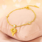 Shoperly B-86 18k Gold Plated Stainless Steel Tarnish Free Waterproof Female Jewellery