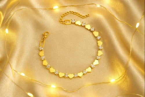 Shoperly B-87-18k Gold Plated Stainless Steel Tarnish Free Waterproof Female Jewellery