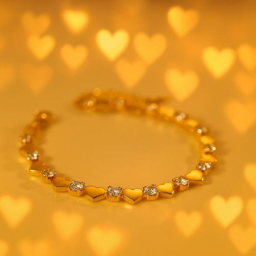 Shoperly B-87-18k Gold Plated Stainless Steel Tarnish Free Waterproof Female Jewellery