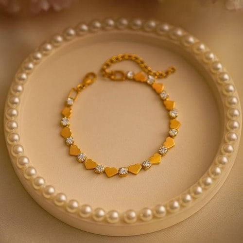Shoperly B-87-18k Gold Plated Stainless Steel Tarnish Free Waterproof Female Jewellery