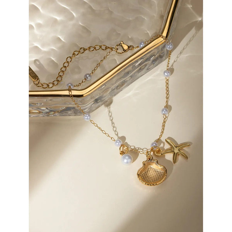 Shoperly B-89 18k Gold Plated Stainless Steel Tarnish Free Waterproof Female Jewellery