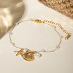 Shoperly B-89 18k Gold Plated Stainless Steel Tarnish Free Waterproof Female Jewellery