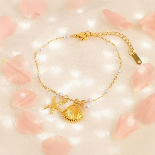 Shoperly B-89 18k Gold Plated Stainless Steel Tarnish Free Waterproof Female Jewellery