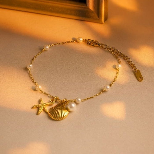 Shoperly B-89 18k Gold Plated Stainless Steel Tarnish Free Waterproof Female Jewellery