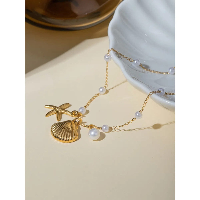 Shoperly B-89 18k Gold Plated Stainless Steel Tarnish Free Waterproof Female Jewellery