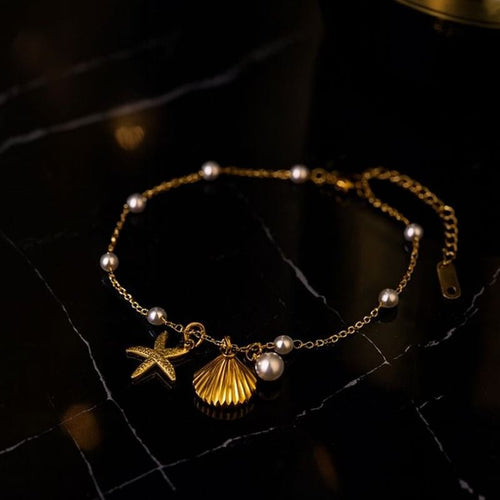 Shoperly B-89 18k Gold Plated Stainless Steel Tarnish Free Waterproof Female Jewellery
