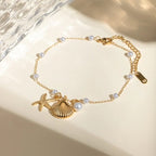 Shoperly B-89 18k Gold Plated Stainless Steel Tarnish Free Waterproof Female Jewellery