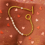 Shoperly B-90 18k Gold Plated Stainless Steel Tarnish Free Waterproof Female Jewellery