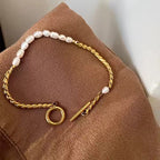 Shoperly B-90 18k Gold Plated Stainless Steel Tarnish Free Waterproof Female Jewellery