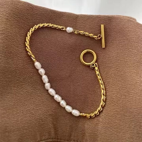 Shoperly B-90 18k Gold Plated Stainless Steel Tarnish Free Waterproof Female Jewellery